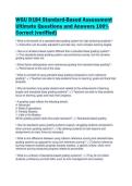 WGU D184 Standard-Based Assessment Ultimate Questions and Answers 100&percnt; Correct &lpar;verified&rpar;