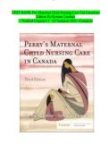 Test Bank Maternal Child Nursing Care 3rd Canadian Edition Keenan Lindsay &vert; Chapters 1-25 Q&A &vert; Updated 2023
