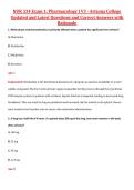 NUR 334 Exam 1&colon; Pharmacology I V1&comma; V2 & V3 &ndash; Arizona College of Nursing &ndash; Updated Questions&comma; Answers&comma; and Rationales Exam Package