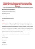 NUR 334 Exam 2&colon; Pharmacology I V2 - Arizona College  Updated and Latest Questions and Correct Answers with  Rationale 