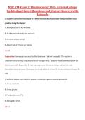 NUR 334 Exam 2&colon; Pharmacology I V1&comma; V2 & V3 &ndash; Arizona College of Nursing &ndash; Updated Questions&comma; Answers&comma; and Rationales Exam Package