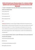 NUR 334 Final Exam&colon; Pharmacology I V2 - Arizona College  Updated and Latest Questions and Correct Answers with  Rationale 