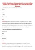 NUR 334 Final Exam&colon; Pharmacology I V1&comma; V2 & V3 &ndash; Arizona College of Nursing &ndash; Updated Questions&comma; Answers&comma; and Rationales Exam Package
