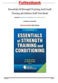 TEST BANK FOR ESSENTIALS OF STRENGTH TRAINING AND CONDITIONING 4TH EDITION HAFF