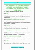 VETT 91 STUDY GUIDE 190 QUESTIONS WITH  ACCURATE SOLUTIONS&sol;NEWEST UPDATE  Questions and Correct Answers&sol; Latest Update &sol;  Already Graded 