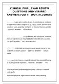 Clinical Final Exam Review&colon; Verified Q&A on Abuse&comma; Safety & Ethics
