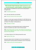 Wall Street Prep Premium Exam Questions and  Correct Answers&sol; Latest Update &sol; Already Graded