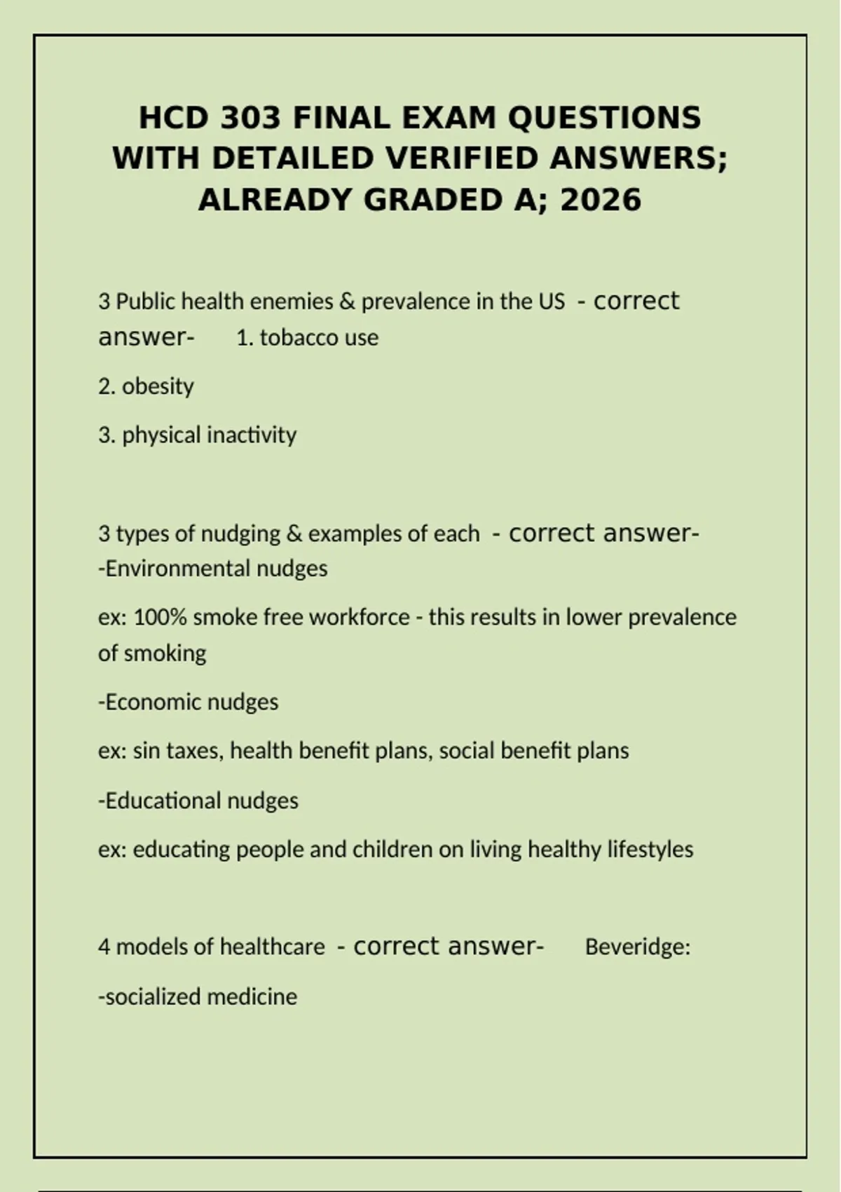 HCD 303 Exam Package Deal | Practice Tests & Study Guide - Stuvia US