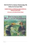 Test Bank &mdash; Intimate Relationships&comma; 9th Edition &mdash; Rowland S&period; Miller