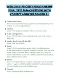 WGU D518 - PRIORITY HEALTH NEEDS FINAL TEST 2026 QUESTIONS WITH CORRECT ANSWERS GRADED A&plus;