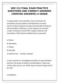 NSE 212 Final Exam Practice Questions &ndash; Verified Answers A Grade