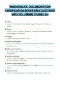 WGU D518 A3 - COLLABORATION CERTIFICATION SCRIPT 2026 QUESTIONS WITH SOLUTIONS GRADED A&plus;