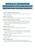 WGU D518 A3 - COLLABORATION COMPREHENSIVE STUDY GUIDE 2026 FULL QUESTIONS AND SOLUTIONS GRADED A&plus;