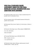 WGU D184 STANDARDS BASED ASSESSMENT OBJECTIVE PRE FINAL BUNDLED ACTUAL EXAMINATION 2026 QUESTIONS WITH ANSWERS