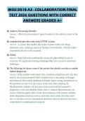 WGU D518 A3 - COLLABORATION FINAL TEST 2026 QUESTIONS WITH CORRECT ANSWERS GRADED A&plus;
