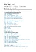 Test Bank &ndash; Introduction to Maternity and Pediatric Nursing 8th Edition by Gloria Leifer &ndash; Latest 2026 Review