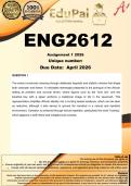 ENG2612 Assignment 1 &lpar;COMPLETE ANSWERS&rpar; 2026 - DUE April 2026