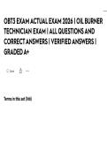 OBT3 EXAM ACTUAL EXAM 2026 &vert; OIL BURNER TECHNICIAN EXAM &vert; ALL QUESTIONS AND CORRECT ANSWERS &vert; VERIFIED ANSWERS &vert; GRADED A&plus;