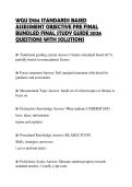WGU D184 STANDARDS BASED ASSESSMENT OBJECTIVE PRE FINAL BUNDLED FINAL STUDY GUIDE 2026 QUESTIONS WITH SOLUTIONS