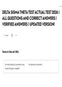 DELTA SIGMA THETA TEST ACTUAL TEST 2026 &vert; ALL QUESTIONS AND CORRECT ANSWERS &vert; VERIFIED ANSWERS &vert; UPDATED VERSION&excl;