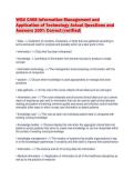 WGU C468 Information Management and Application of Technology Actual Questions and Answers 100&percnt; Correct &lpar;verified&rpar;