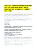 WGU C468 Information Management and Application of Technology OA Preparation Package