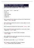 CMAC Test 2 Infection control Questions and Answers 100&percnt; Solved