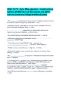 WGU C170 - Data Management - Applications &lpar;Latest 2026&rpar; Trusted Questions and 100&percnt; correct Answers Set &lpar;guaranteed pass&rpar;