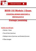 ESSENTIAL HUMAN ANATOMY & PHYSIOLOGY II BIOD 152 M1 Exam &lpar;2026&sol;2027&rpar; &vert; Bio &vert; Portage L PDF