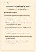 FIRE INSTRUCTOR 3 EXAM QUESTIONS AND CORRECT DETAILED ANSWERS LATEST UPDATE THIS YEAR