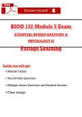 BIOD 152 M5 Exam &lpar;2026&sol;2027&rpar; &vert; Anat & Phys II &vert; Portage Learning &lpar;PDF&rpar;