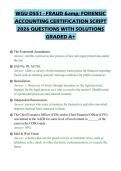 WGU D551 - FRAUD & FORENSIC ACCOUNTING CERTIFICATION SCRIPT 2026 QUESTIONS WITH SOLUTIONS GRADED A&plus;