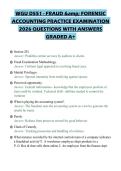 WGU D551 - FRAUD & FORENSIC ACCOUNTING PRACTICE EXAMINATION 2026 QUESTIONS WITH ANSWERS GRADED A&plus;