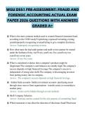WGU D551 PRE-ASSESSMENT&colon; FRAUD AND FORENSIC ACCOUNTING ACTUAL EXAM PAPER 2026 QUESTIONS WITH ANSWERS GRADED A&plus;