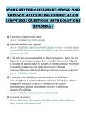 WGU D551 PRE-ASSESSMENT&colon; FRAUD AND FORENSIC ACCOUNTING CERTIFICATION SCRIPT 2026 QUESTIONS WITH SOLUTIONS GRADED A&plus;