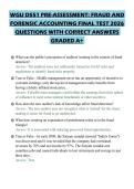 WGU D551 PRE-ASSESSMENT&colon; FRAUD AND FORENSIC ACCOUNTING FINAL TEST 2026 QUESTIONS WITH CORRECT ANSWERS GRADED A&plus;