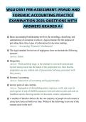WGU D551 PRE-ASSESSMENT&colon; FRAUD AND FORENSIC ACCOUNTING PRACTICE EXAMINATION 2026 QUESTIONS WITH ANSWERS GRADED A&plus;