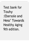 Test Bank For Ebersole & Hess' Toward Healthy Aging&colon; Human Needs and Nursing Response 9th Edition by Theris A&period; Touhy&comma; Kathleen F Jett