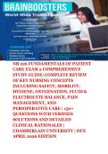 NR 226 FUNDAMENTALS OF PATIENT CARE EXAM 2 COMPREHENSIVE STUDY GUIDE&colon; COMPLETE REVIEW OF KEY NURSING CONCEPTS INCLUDING SAFETY&comma; MOBILITY&comma; HYGIENE&comma; OXYGENATION&comma; FLUID & ELECTROLYTE BALANCE&comma; PAIN MANAGEMENT&comma; AND PERIOPERATIVE CARE &vert; 150&plus; QUESTIONS WITH VERI