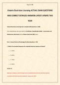 Ontario Electrician Licensing ACTUAL EXAM QUESTIONS AND CORRECT DETAILED ANSWERS LATEST UPDATE THIS YEAR