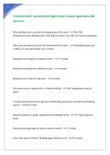 Unrestricted Construction Supervisor License question with answers