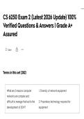 CS 6250 Exam 2 &lpar;Latest 2026 Update&rpar; 100&percnt; Verified Questions & Answers &vert; Grade A&plus; Assured