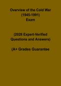 Overview of the Cold War &lpar;1945&ndash;1991&rpar; PDF &ndash; Timeline&comma; Key Events & Study Guide