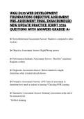 WGU D278 WEB DEVELOPMENT FOUNDATIONS OBJECTIVE ASSESSMENT PRE-ASSESSMENT FINAL EXAM BUNDLED NEW UPDATE PRACTICE SCRIPT 2026 QUESTIONS WITH ANSWERS GRADED A&plus;