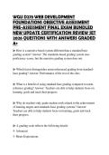 WGU D278 WEB DEVELOPMENT FOUNDATIONS OBJECTIVE ASSESSMENT PRE-ASSESSMENT FINAL EXAM BUNDLED NEW UPDATE CERTIFICATION REVIEW SET 2026 QUESTIONS WITH ANSWERS GRADED A&plus;