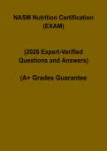NASM Nutrition Certification Exam PDF &ndash; Study Guide&comma; Practice Questions & Answers