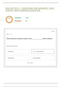 RAD 100 TEST 1 - QUESTIONS AND ANSWERS &vert; 2026 UPDATE &vert; WITH COMPLETE SOLUTION&period;