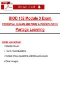 BIOD 152 Mod 3 Exam &lpar;2026&sol;2027&rpar; Anatomy & Physiology II &sol; Portage &lpar;PDF&rpar;
