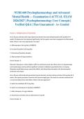 NURS 660 Psychopharmacology and Advanced Mental Health &mdash; Examination 4 ACTUAL EXAM 2026&sol;2027 &vert; Psychopharmacology Core Concepts &vert; Verified Q&A &vert; Pass Guaranteed - A&plus; Graded