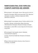 PMHNP BOARDS FINAL STUDY PAPER 2026 COMPLETE QUESTIONS AND ANSWERS